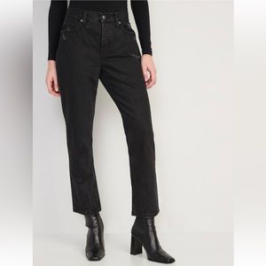 Old Navy High-Waisted Slouchy Straight Cropped Distressed Jeans for Women